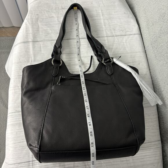 The Sak Shoulder Bag Buttery Leather Large Black Tassels New NWT - Picture 6 of 16